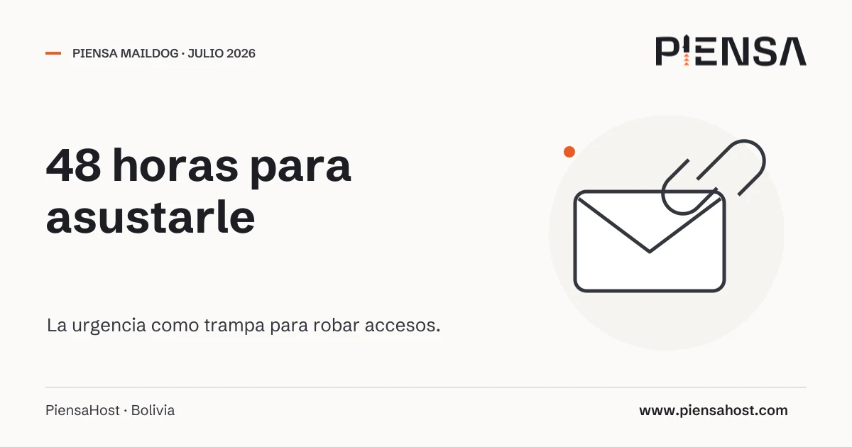 Boletín Maildog de julio de 2026: amenazas de correo en Bolivia.